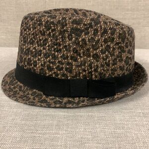 Scala Pronto Leopard Print Fedora Hat